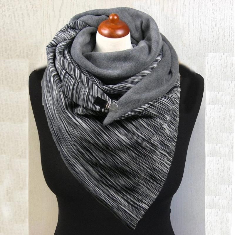 Scarves Button Multiple-Styles Scarf Shawl Casual Women Winter Warm Long Advanced Gift Soft Fabric Wraps Comfortable Windproof C