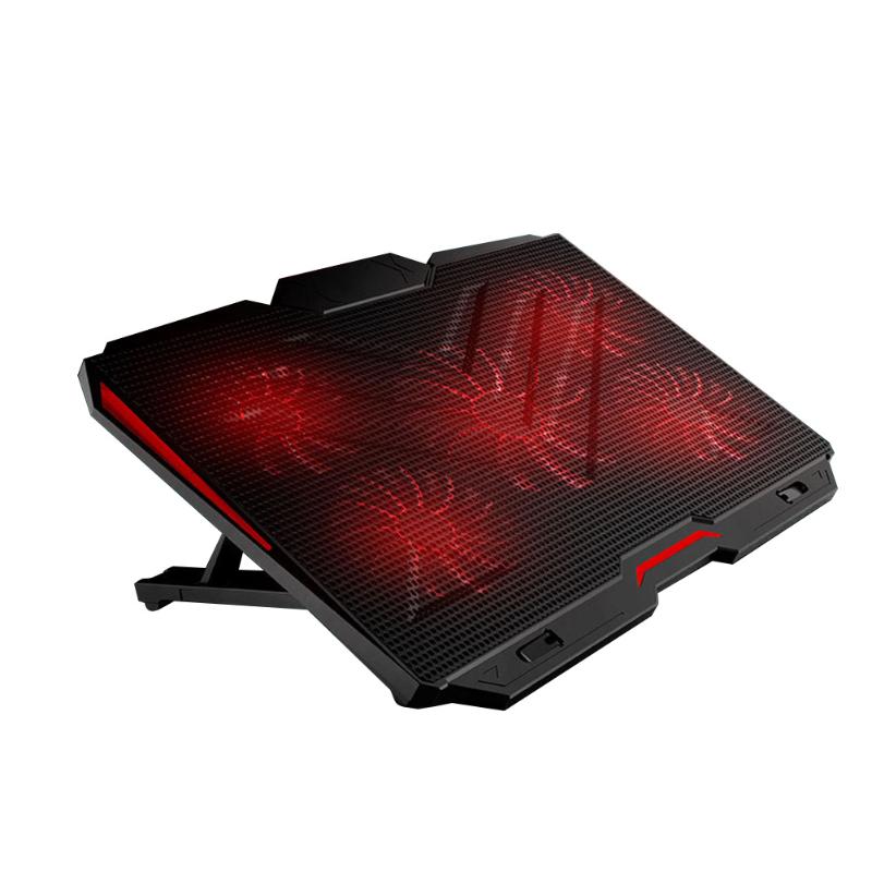 Laptop Cooling Pads 5 Fans Cooler Holder Riser 8 Levels Height Adjustable Gaming Notebook PC Pad Support Within 17 Inch