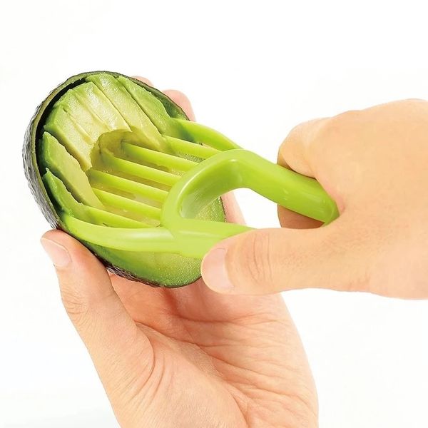 3 In 1 Avocado Slicer tool Shea Corer Butter Fruit Peeler Cutter Pulp Separator Plastic Knife Kitchen Vegetable tools Kitchens Gadgets