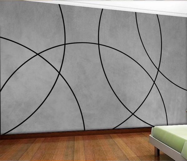 papel de parede Custom wallpaper 3d mural modern minimalist geometric arc background wall home decoration bedroom
