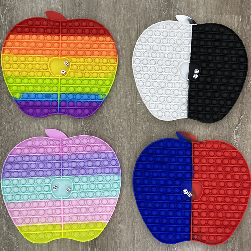 Big Apple Push it Fidget Toys Giant Finger Bubbles Sensory Silicone Board Kids Fingers Fun Squeezy Squeeze Desk Toy DHL