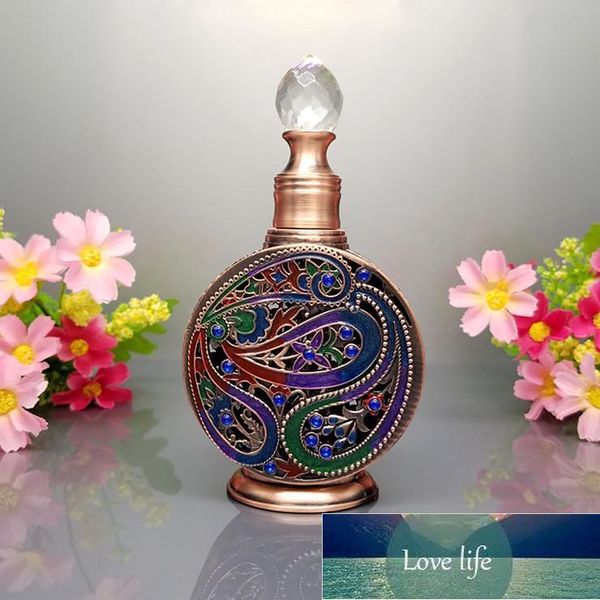 Perfume Dropper,Vintage Empty Mini Refillable Bottle,Ancient Egyptian Style Enameled Metal And Glass Bottle Storage Bottles & Jars Factory p