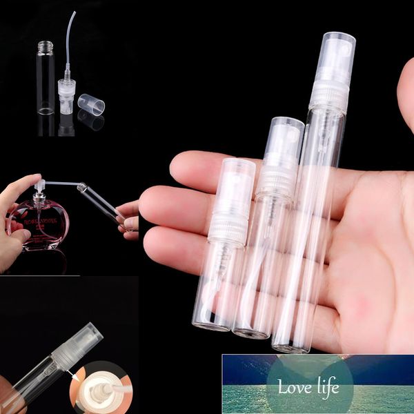 3-5-10ml Portable Perfume Glass Spray Bottle Travel Mini Transparent Empty Essential Oil Skincare Sample Sub Bottling Cosmetics