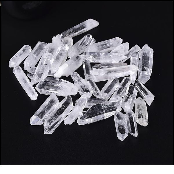 200g Natural Clear Quartz DIY Jewelry Making Crystal Loose Beads Point Mineral Ornament Reiki Polished Crafts Home Decor Study Decoration Gi