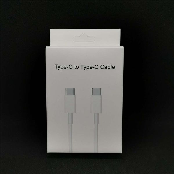 1M USB C Type to Type-C Phone Cables Charging Cords Charger Data Line With Retail Package Boxes for Samsung S10 S20 S21 Note 10 Google LG Mo
