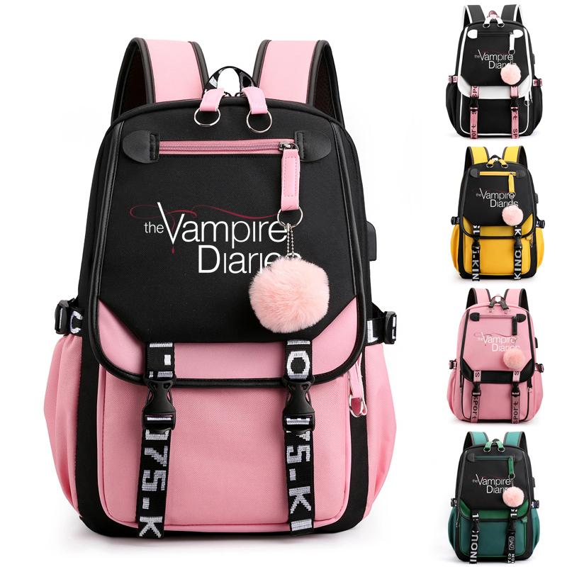 Backpack The Vampire Diaries School Bags Teenager Girls Laptop Backpacks Casual Outdoor Women Travel Bag Pack