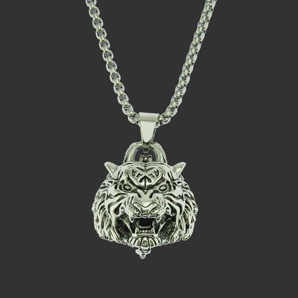 Amulet neck Pendants Tiger Skull Gray Box Pendant Necklace Commemorating Family Pets Creativity Opens Perfume Bottle Accessories