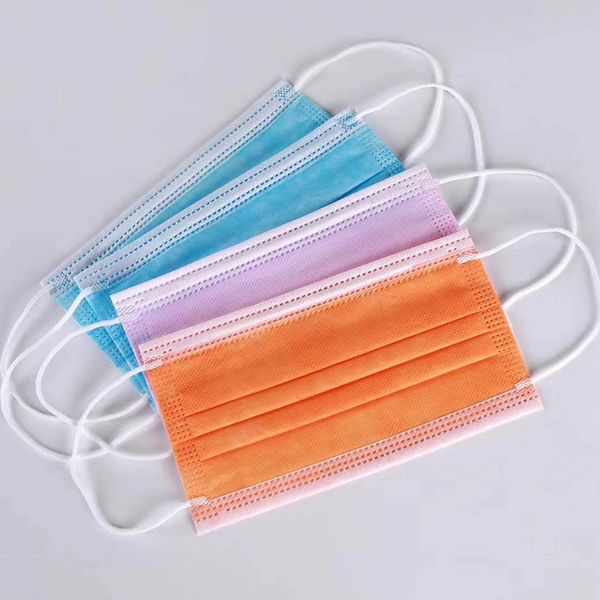 Wholesale Disposable Face Masks with Elastic Ear Loop 3 Ply Plain Breathable for Blocking Dust Air Anti-pollution Mask