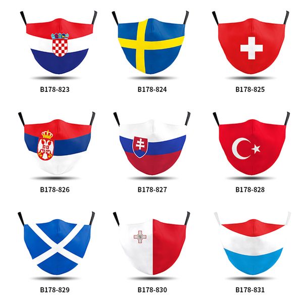 New designer face mask Adults comfortable washable Flag banner mask digital printing cool mouth mask pm2.5 cotton