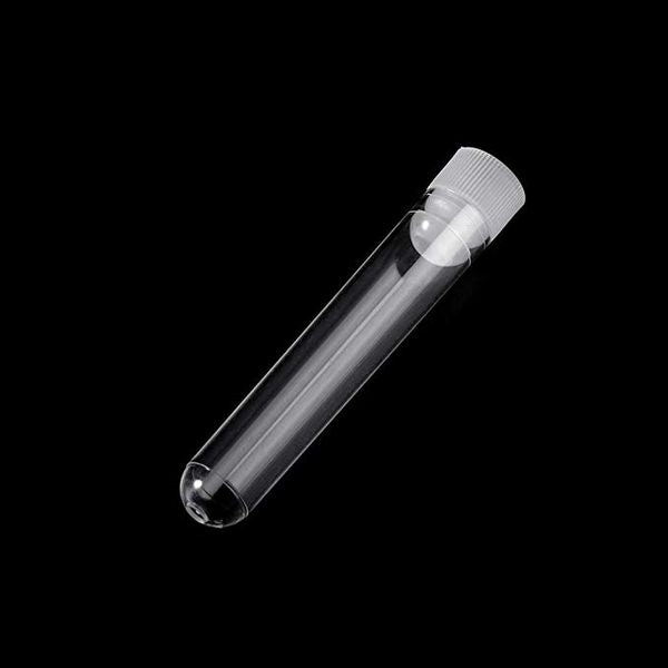 2021 12x60mm clear plastic test tube with caps for scientific experiments, party, decorate the house, candy storage