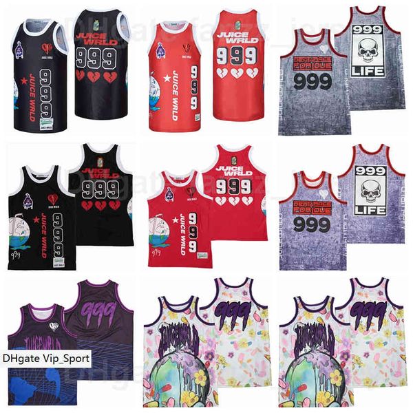 Moive Basketball Lyrical Lemonade 999 Juice Wrld Jersey Life Hip Rap Hop Death Race For Love Cover Breathable Sports Uniform Pure Cotton Bla