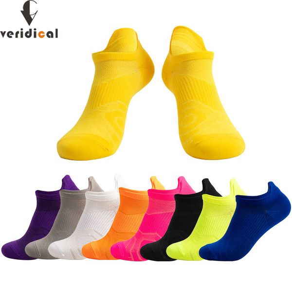 Athletic Sport Ankle Boat Socks Nylon Outdoor Basketball Bike Running Football Breathable Non-Slip Candy Color No Show Socksk81
