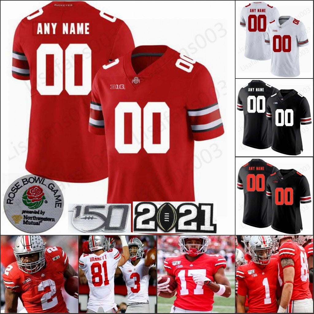 Custom Ohio State Buckeyes JK Dobbins College Football OSU 150TH men youth stitched Jersey Ronnie Hickman Chris Olave