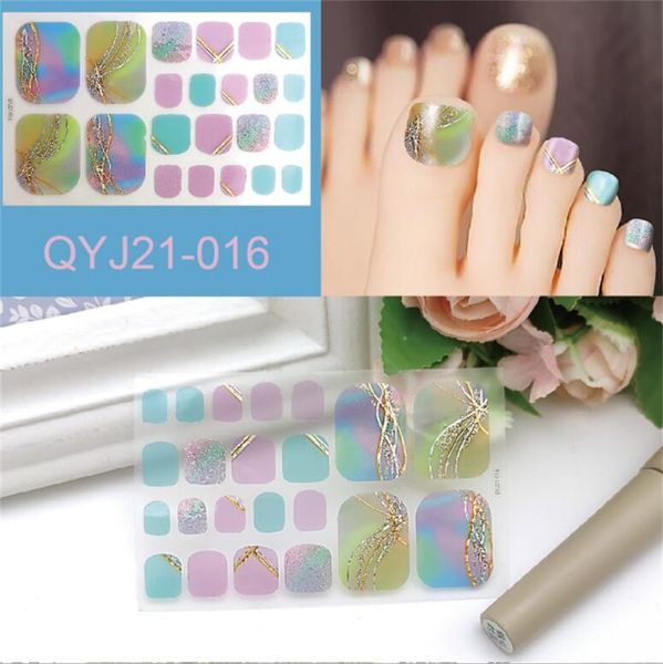 Factory 22 Tips-Sheet Toe Nail Sticker Album Designs Manicure Accesoires NailArt Stickers Wraps DIY Women Salon Loveliness