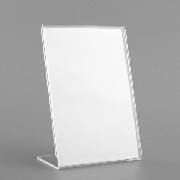 Frames 25PCS A4-A5-A6 Acrylic Display Board L Shaped Shelf Transparent Menu Stand Price Card Promotion Leaflet Poster Holders