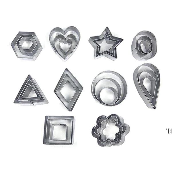 Stainless Steel Mould 27 Pieces 30 Pcs Cookie Mold Cookies Chocolate Cake Baking Moulds Set DIY Pattern Kitchen Tools ZZA9601