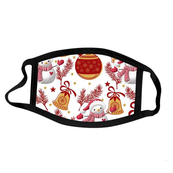 Snowman Christmas Face Mask Designer Fashion Masks Child Print Washable Dust-proof Ice Silk Facemask