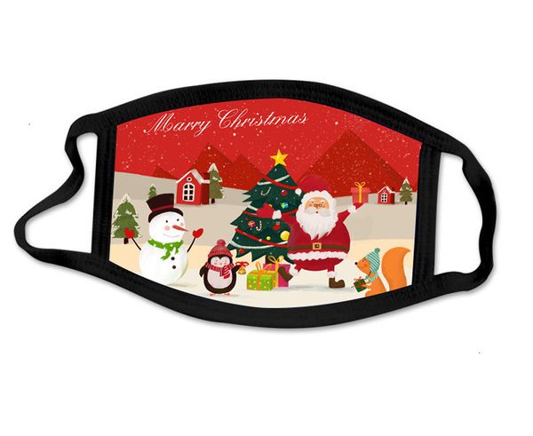 Face Shipping Xmas DHL Masks Fashion Printed Christmas Face Mask Anti Dust fog Snowflake Mouth Cover Washable Reusable Adult X666FZ