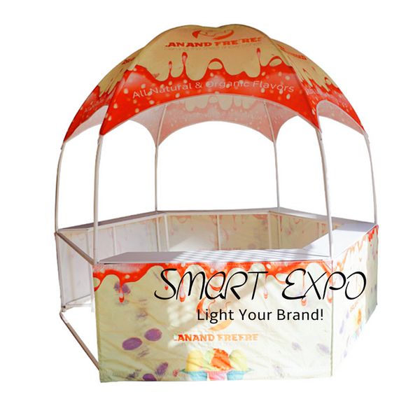 Dia3m Sale Hexagon Dome Kiosk Tent for Advertising Display Promotion with Custom Full Color Printing Graphics