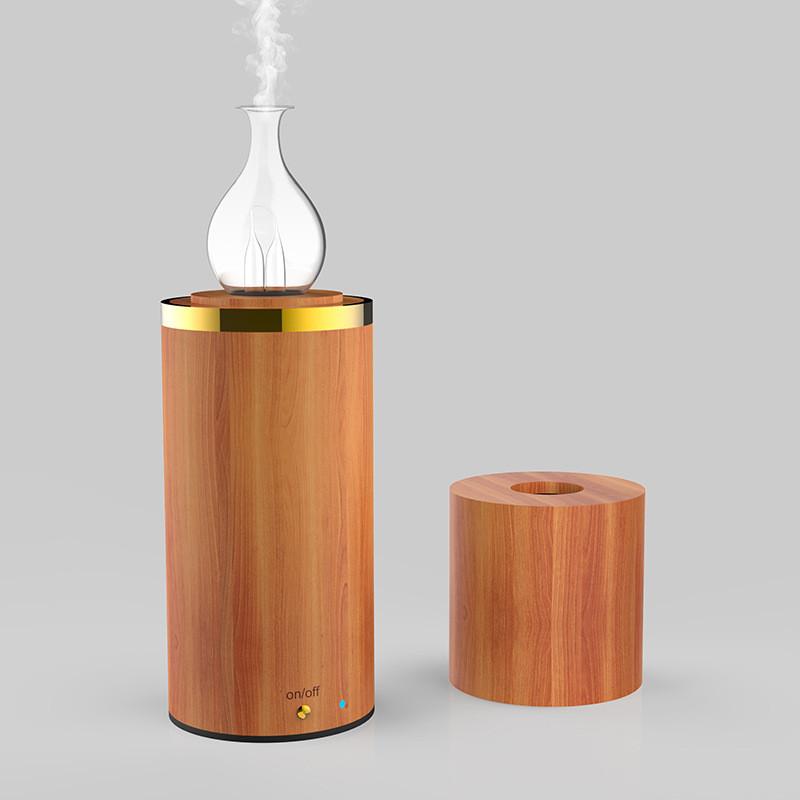 Humidifiers Waterless Nebulizing Essential Oil Diffuse Wooden Glass Aromatherapy Pure Oils Diffuser Air Nebulizer Household
