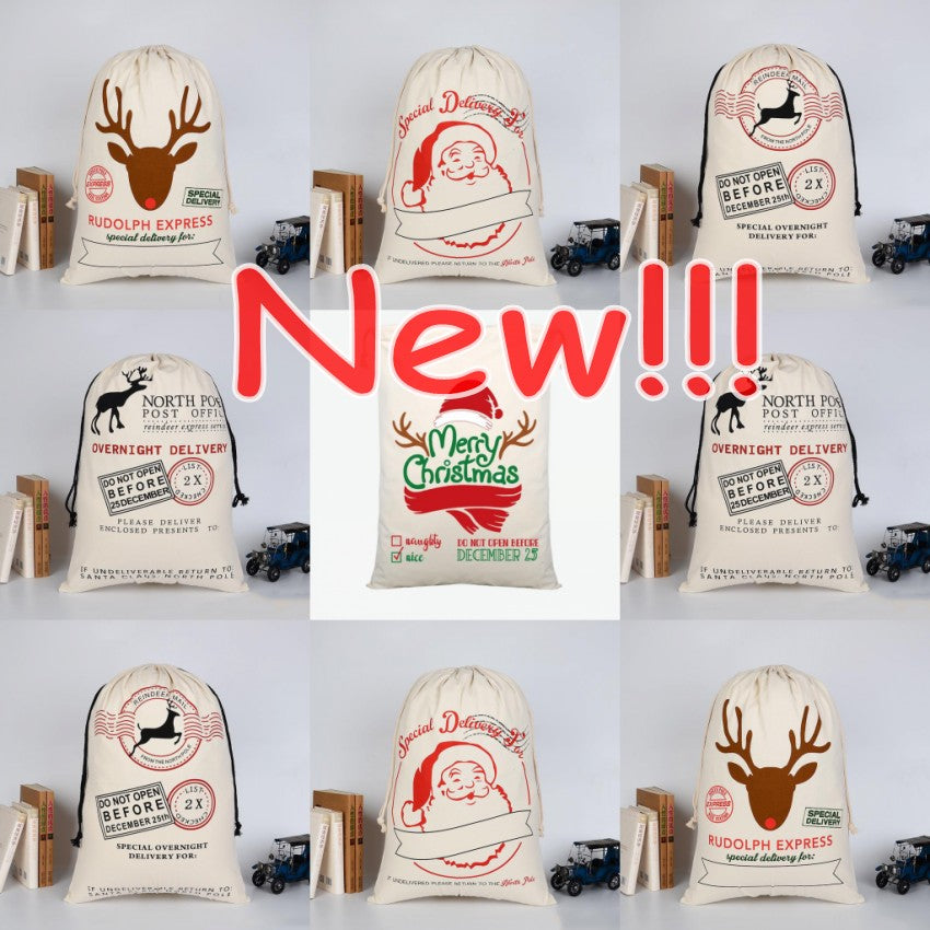 Hot Halloween Candy Bag Gift Sack Treat or Trick Pumpkin Printed Canvas Big Bags Halloween Christmas Party Festival Drawstring Bag