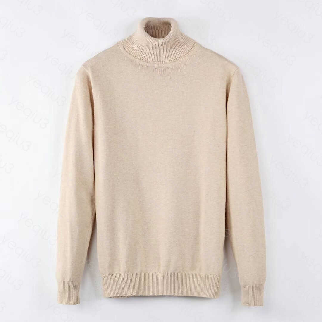 Men Sweater Winter Fleece Thick Half Zipper High Neck Warm Pullover Quality Slim Knit Wool designer knitting Casual Jumpers zip Brand Cotton sweatsh