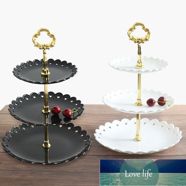 New 3-Tier Tray Holiday Party 3-Tier Fruit Tray Dessert Candy Tray Cake Stand Self Display Home Table Decoration Factory price expert design