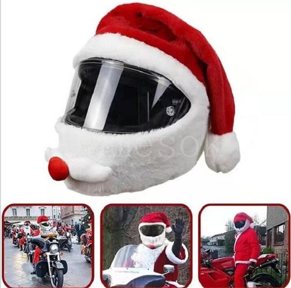 Christmas Motorcycles Helmet Cover Fashion Outdoor Funny Santa Claus Cute Xmas Motorcycle Helmets Covers dd646