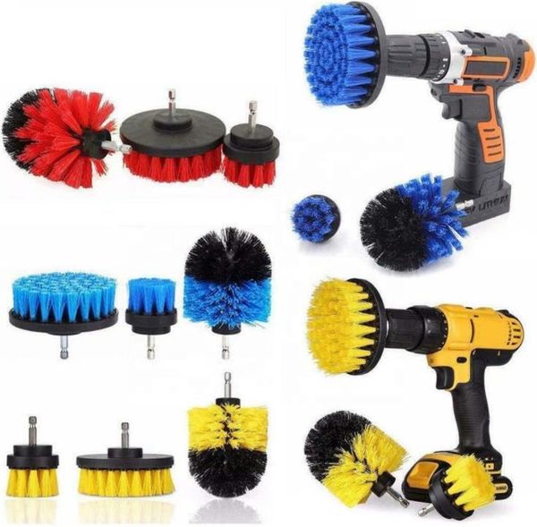 Power Scrub Brush Drill Cleaning Brushes 3 pcs-lot For Bathroom Shower Tile Grout Cordless Powers Scrubber-Drill Attachment-Brush SN3203