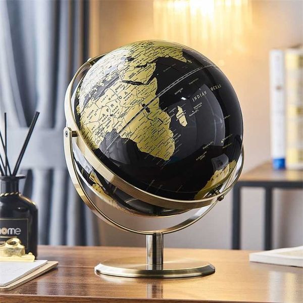 World Globe Decoration Map Home Figurines Office Desk Living Room Accessories Gift Nordic 211105