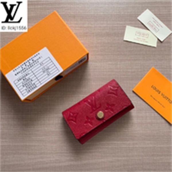 Card Brand Designer Purse Luxury Yo81 Key M62630 Rose Clutches Red Men Compact Real Leather Evening Long Chain Holders Wallets