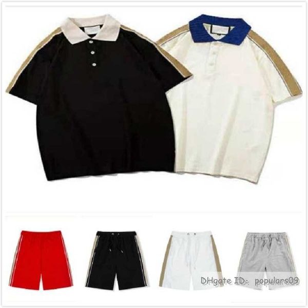 Mens tracksuits Summer Suits Casual Polo + Classic Shorts Men&#039;s Outdoor Sets Youth Fashion Tracksuit Men Two Pieces Suit Print Tshirts