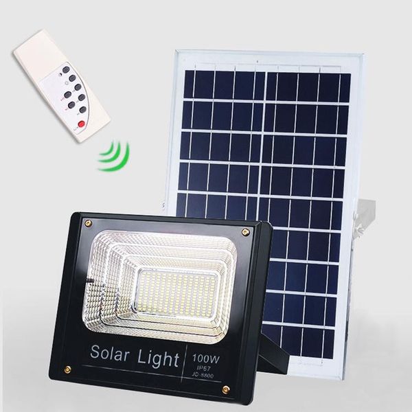 40W-60W-100W-200W Super Bright Floodlight Waterproof IP67 Street Light with Remote control Solar LED Spotlight