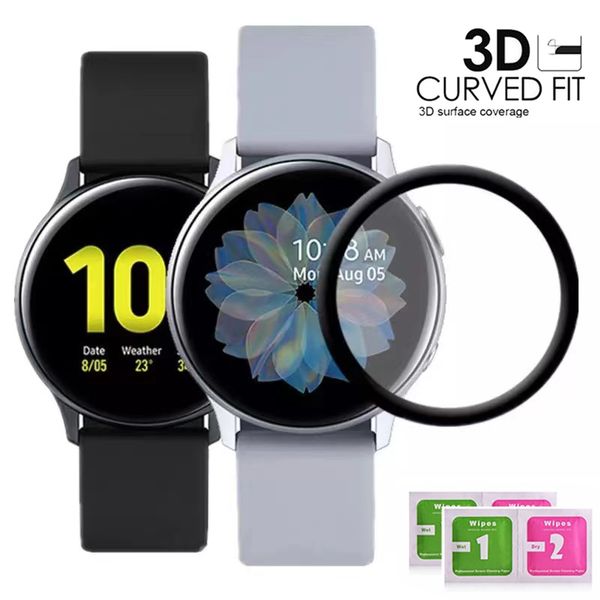 Smart Devices 1PCS 20D Curved Edge Screen protector Glass For Samsung galaxy Watch Active 2 40mm 44mm Protective Tempered Glass Film