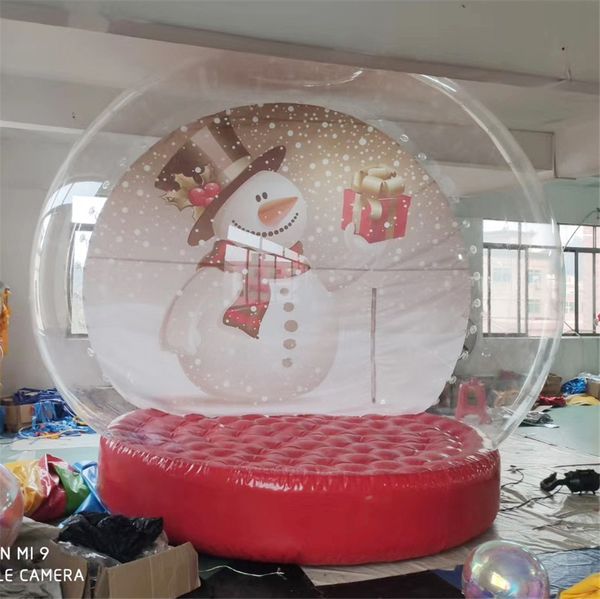 Outdoor Giant Airtight Christmas Valentine Inflatable Snow Globe Bubble dome tent with entrance Human Size Clear Globe For Festival Party Ev