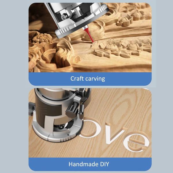 Other Power Tools 220V Cordless Electric Trimmer Speeds Hand Engraving Slotting Trimming Carving Machine Wood Router for Makital 18V Battery