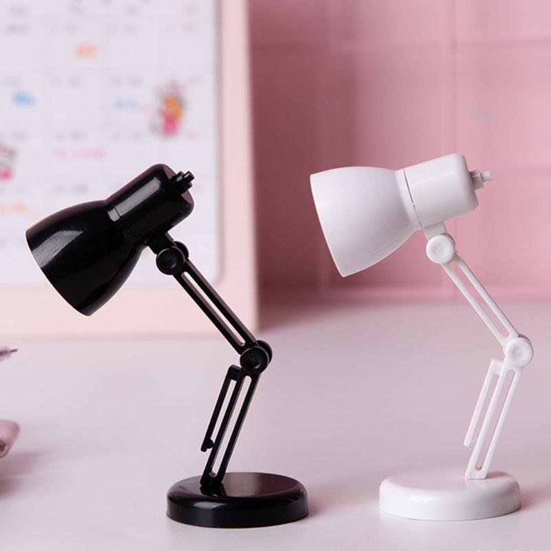 Night Lights Mini Reading LED Table Light Foldable Tiny Multi-purpose Miniature Architect Desk Lamp Dolls Action Figures Dollhouse Accessory