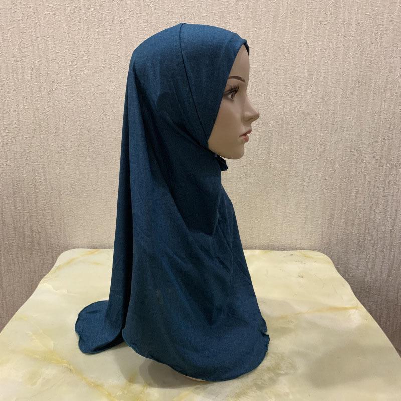 Scarves Cute Kids Adult Malaysian Hijab Scarf High-quality Simple Plain Soft Breathable Women Worship Foulard Headscarf For Four Seasons