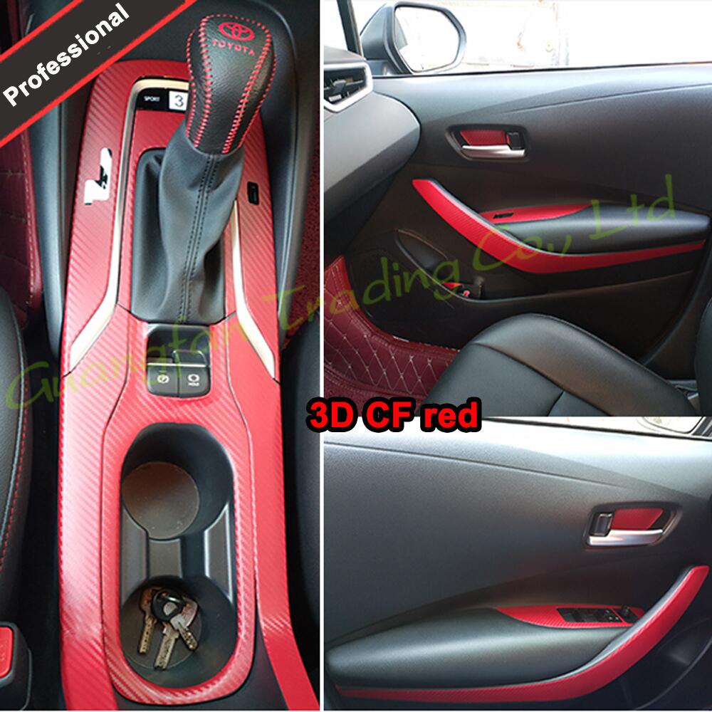 Interior Central Control Panel Door Handle 3D 5D Carbon Fiber Stickers Decals Car-styling Cover Parts Products Accessories For Toyota Corolla-LEVIN