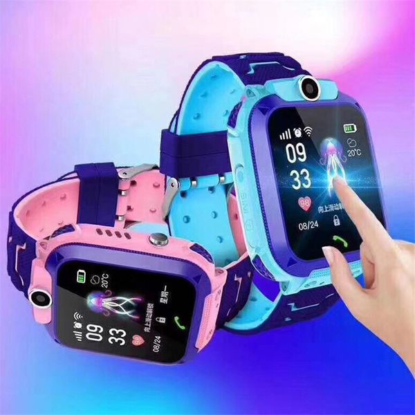 Top Quality Q12 Kids Smart Watches LBS SOS Waterproof Tracker Smartwatch for Kid Anti-lost Support SIM Card Compatible for Android IOS Phone