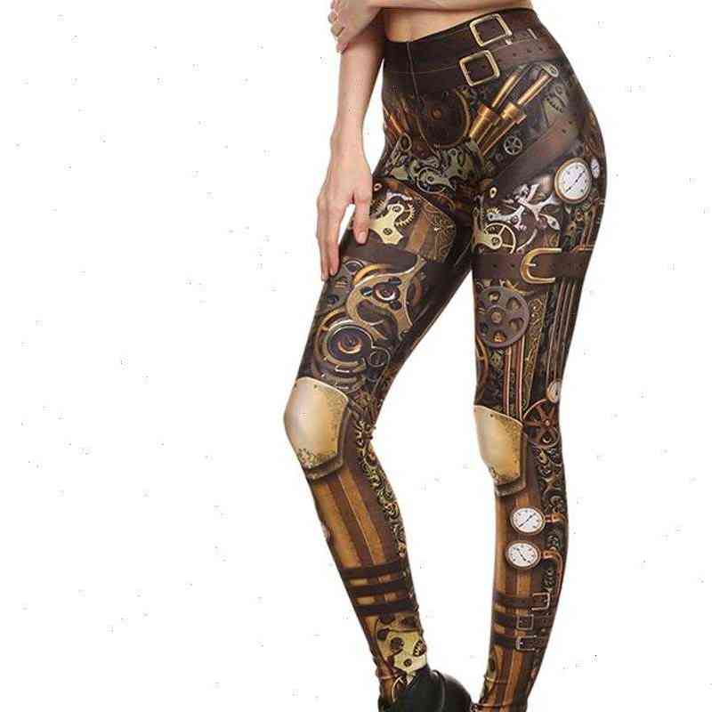 Womens Legging 20 Women Steampunk Retro Gym Leggings Comic Cosplay Print Gothic Strerchy Skinny Pants Ladies Sport Fitness Pant