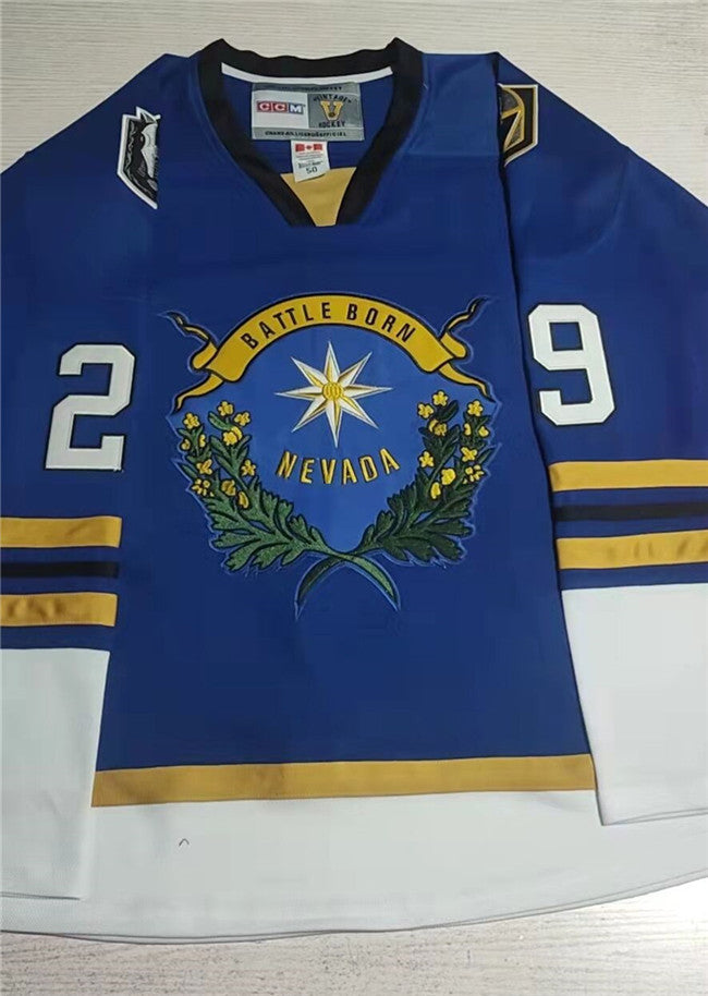 Custom CCM Knights & Henderson Silver Knights Nevada Day Jersey Oscar Danskn Logan Jack Dugan Dylan Ferguson Coghlan Connor Corcoran Hockey Jerseys