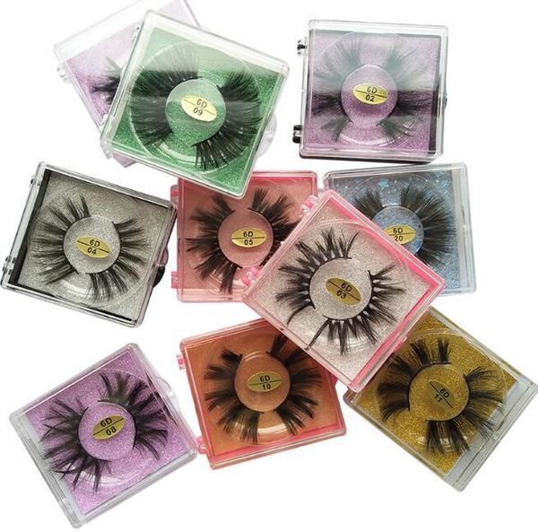 6D Mink Eyelashes Eye Makeup Mink False Lashes Soft Natural Thick Fake Eyelashes Eye Lashes Extension Beauty Tools With Box Pestanas De Viso