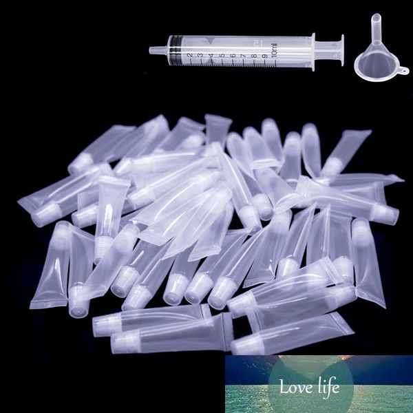 100Pcs 5-10-15ml Empty Lip Gloss Tubes Balm Sunscreen Cream Clear Cosmetic Containers Squeeze Dispensing Bottle