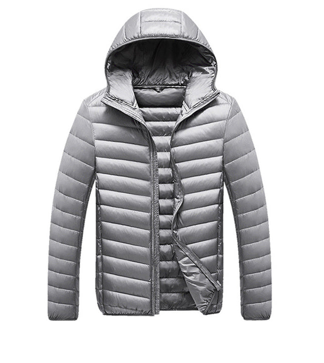 Winter Down Coats Mens Casual Parkas Solid Color Men Down Jackets Hoooded Long Sleeve Womens Outerwear Clothing Tops