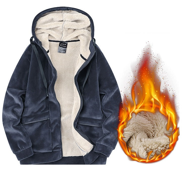 Jacket Clothing mens Flocking wool Parkas Bomber Fleece hoodie hooded winter warm Thick Faux Fur coat casual man Outerwear outdoor plus size