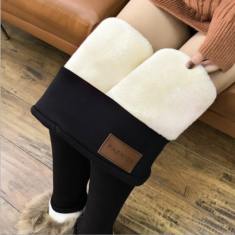 Women&#039;s Winter Warm Leggings Super-thick Stretch Lamb Cashmere Leggins High Waist Skinny Trousers