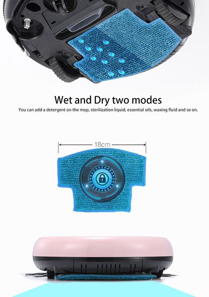 FreeShipping Vacuum Cleaner Robot for Home 1000 PA Dry and Wet Mopping Smart Sweeper