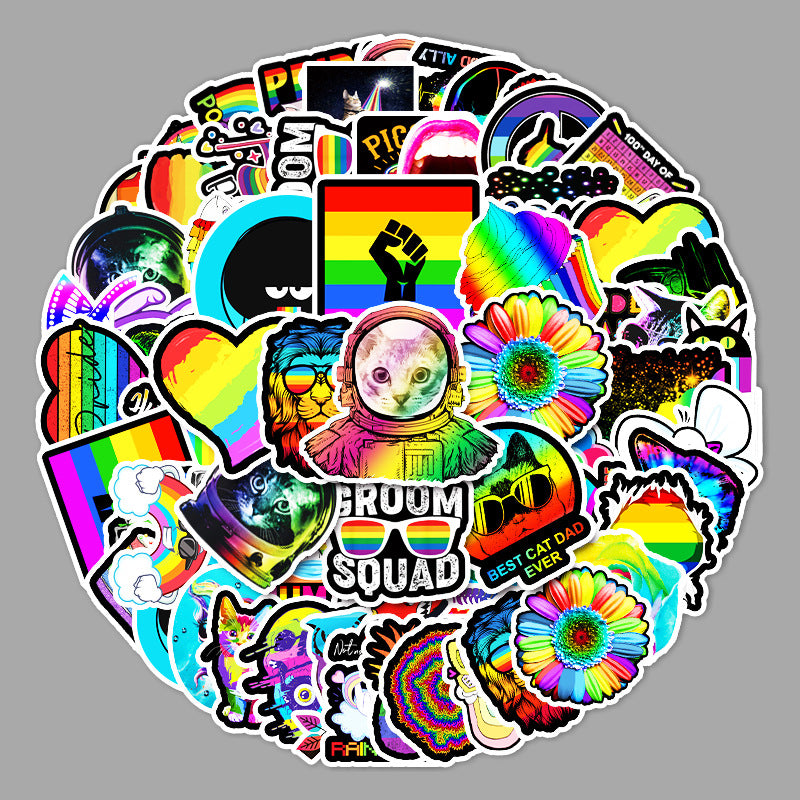 3 Sets = 300PCS Color Graffiti Cartoon Stickers Computer Car Scooter Motorcycle Water Cup Stickers