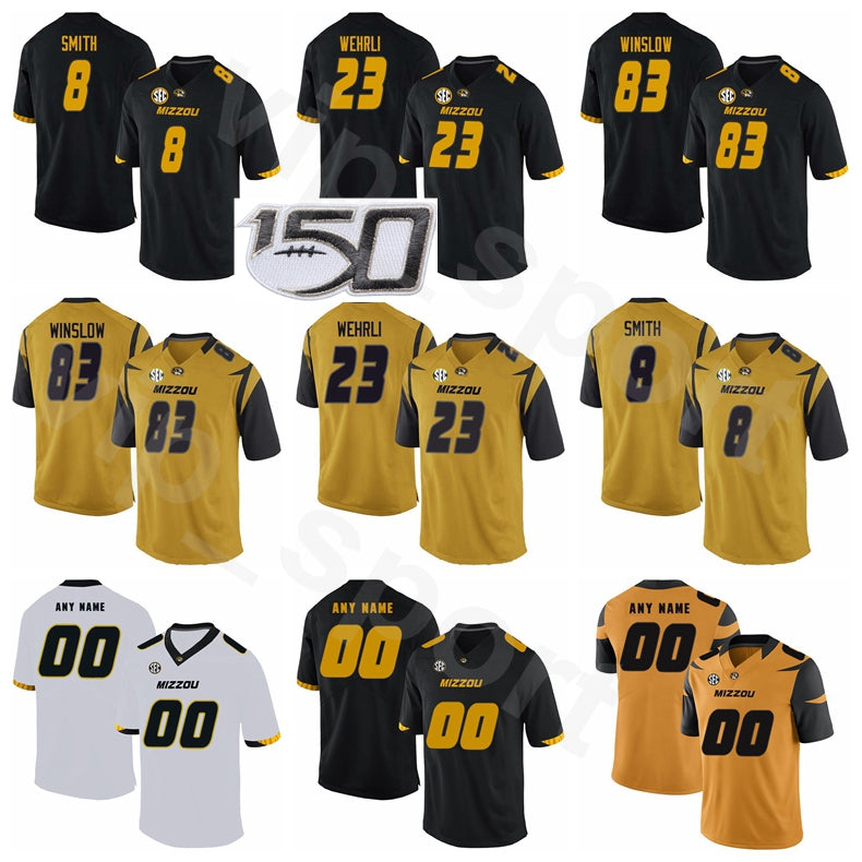 Missouri Tigers Football NCAA College Ezekiel Elliott Jersey 83 Kellen Winslow 9 Jeremy Maclin 8 Justin Smith Roger Wehrli Men Women Youth